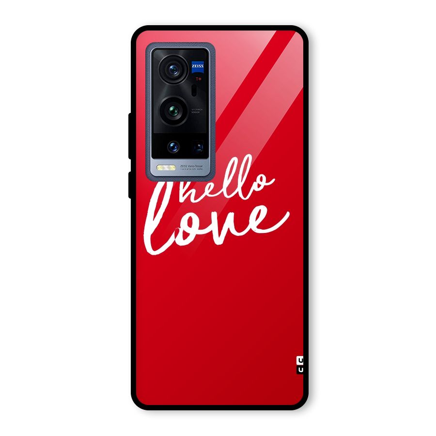 Hello Love Glass Back Case for Vivo X60 Pro Plus