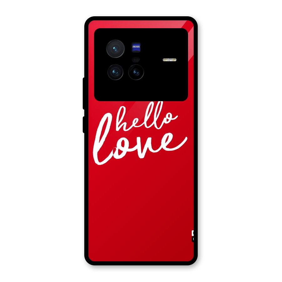 Hello Love Glass Back Case for Vivo X80