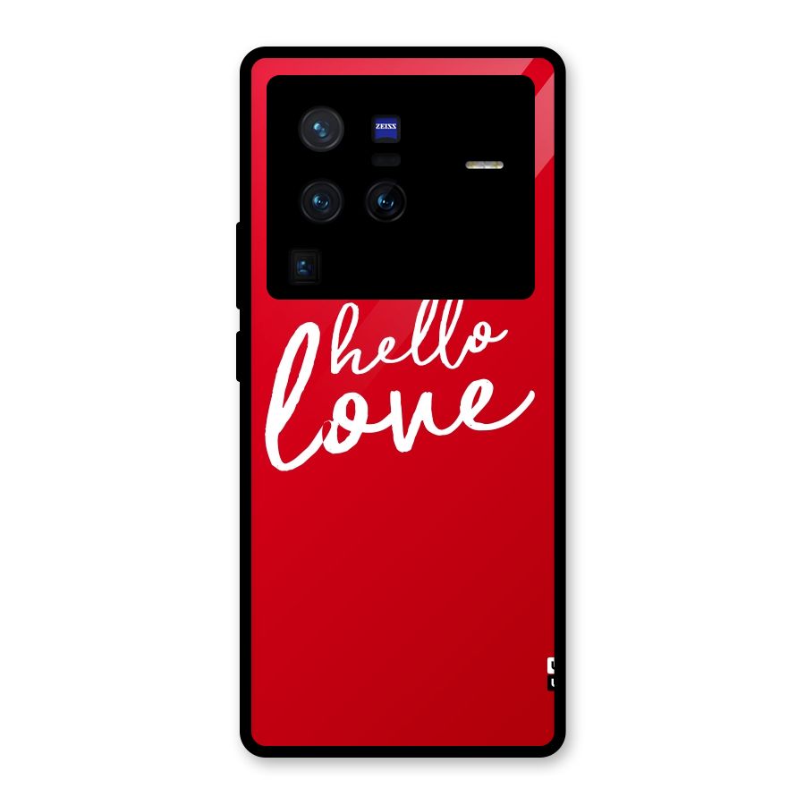 Hello Love Glass Back Case for Vivo X80 Pro