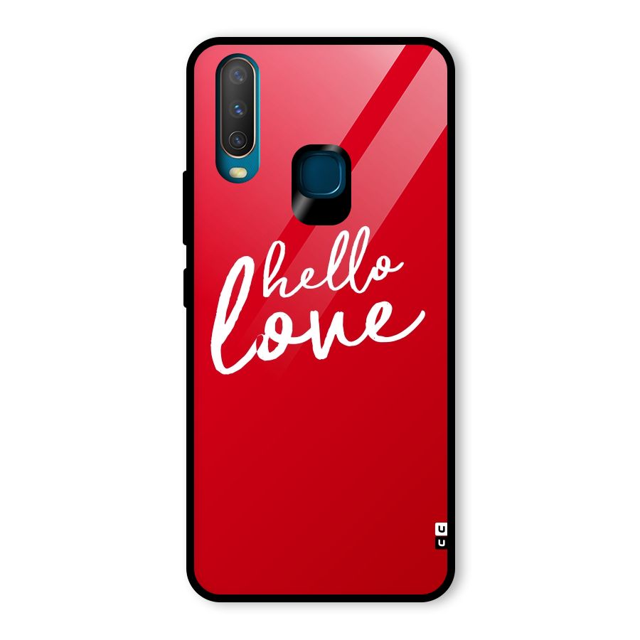 Hello Love Glass Back Case for Vivo Y12
