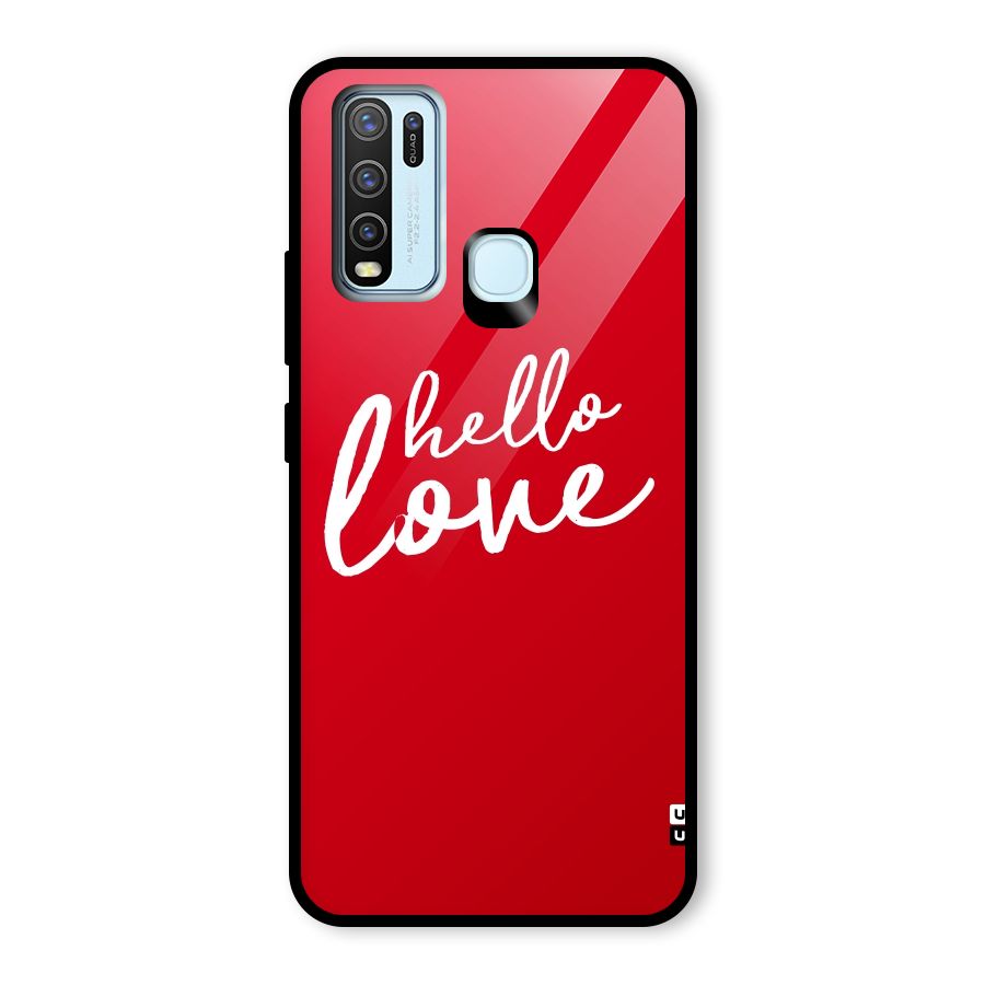 Hello Love Glass Back Case for Vivo Y30