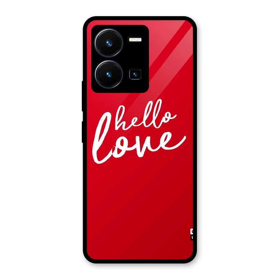 Hello Love Glass Back Case for Vivo Y35