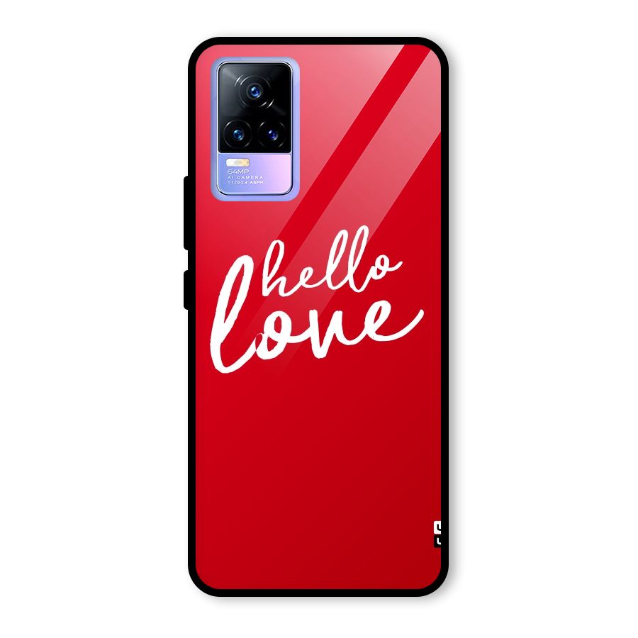 Hello Love Glass Back Case for Vivo Y73
