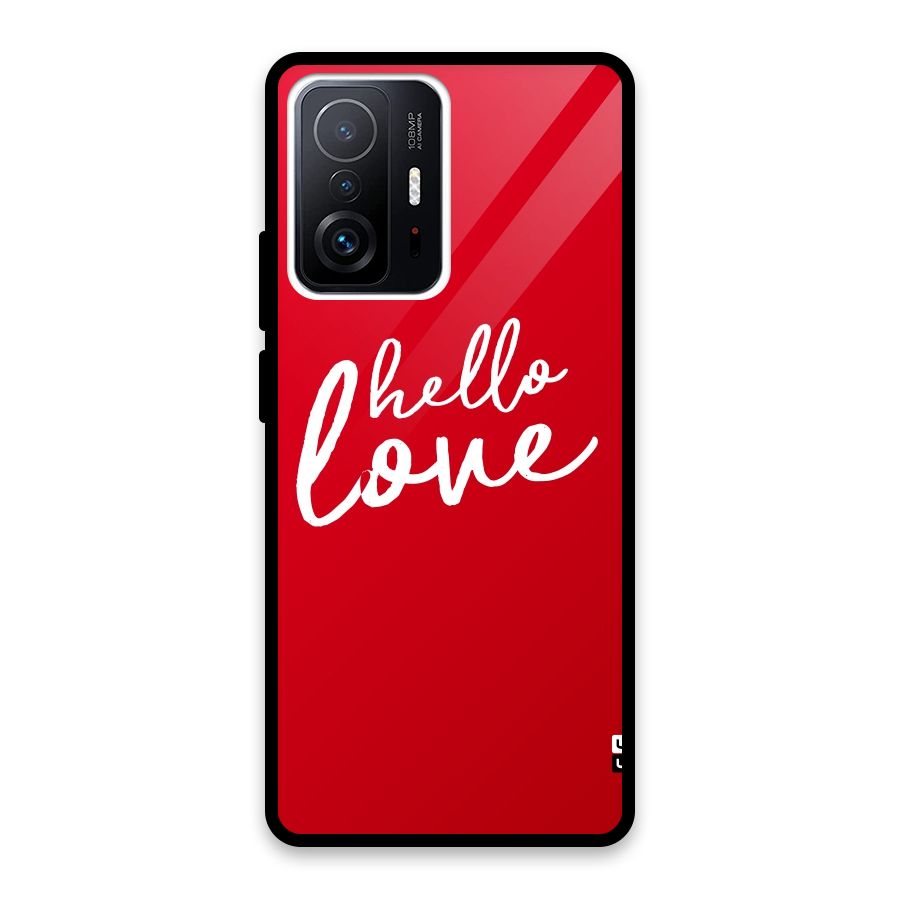 Hello Love Glass Back Case for Xiaomi 11T Pro