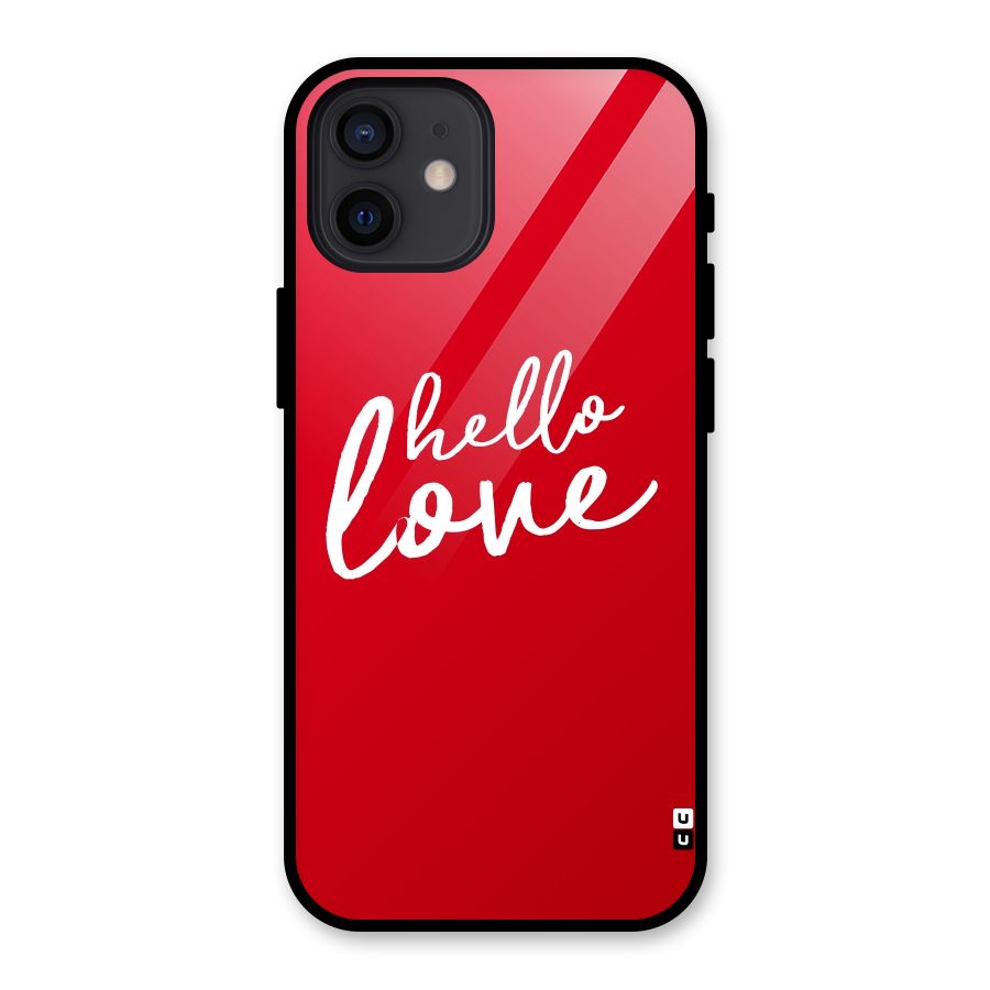 Hello Love Glass Back Case for iPhone 12