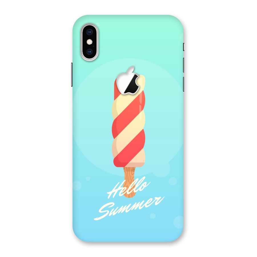 Hello Summer Back Case for iPhone XS Max Apple Cut