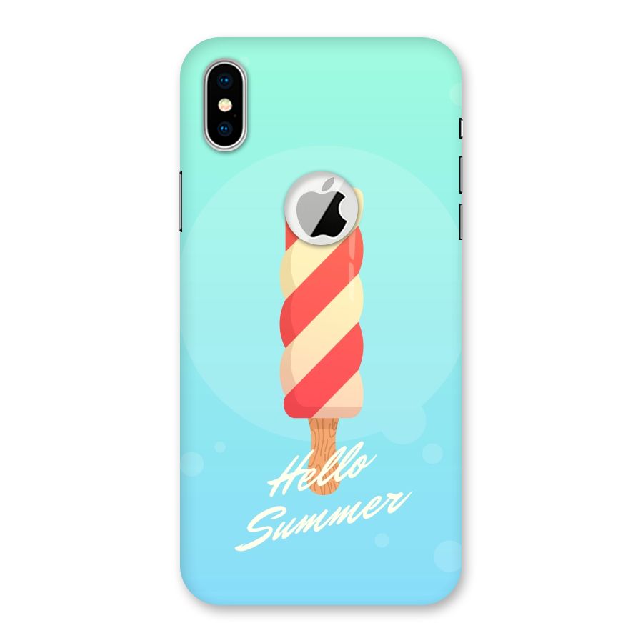 Hello Summer Back Case for iPhone X Logo Cut