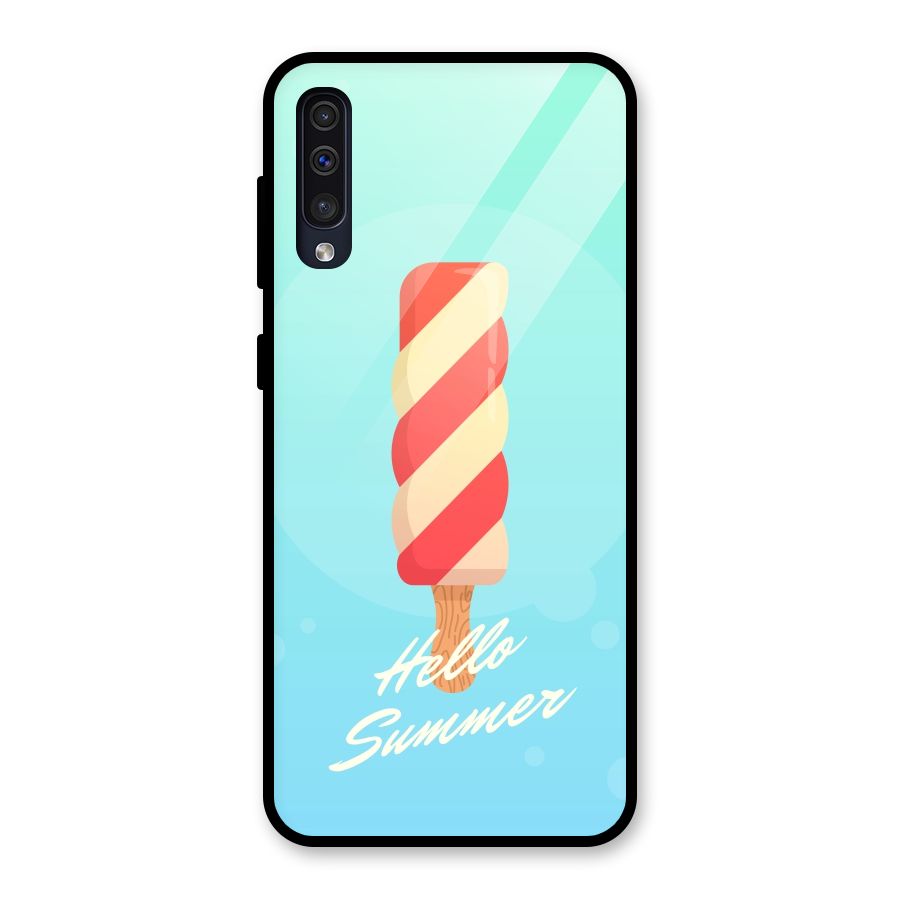 Hello Summer Glass Back Case for Galaxy A30s