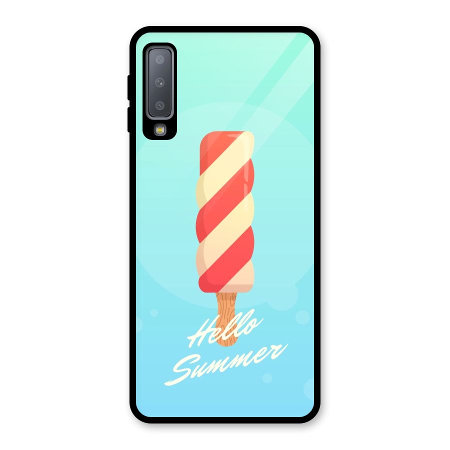 Hello Summer Glass Back Case for Galaxy A7 (2018)