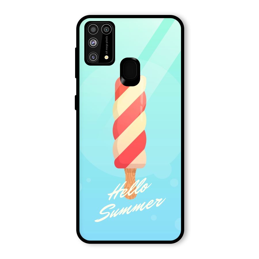 Hello Summer Glass Back Case for Galaxy F41