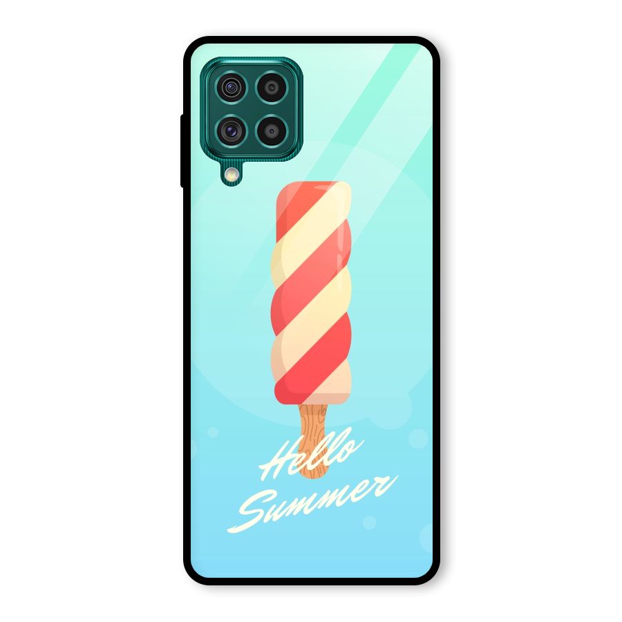 Hello Summer Glass Back Case for Galaxy F62