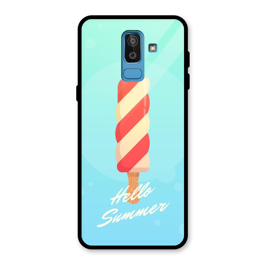 Hello Summer Glass Back Case for Galaxy J8