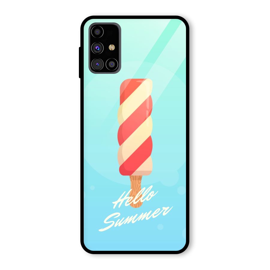 Hello Summer Glass Back Case for Galaxy M31s