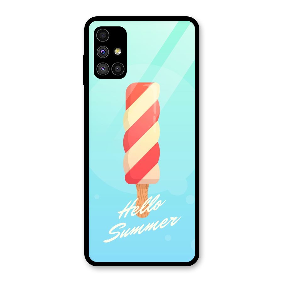 Hello Summer Glass Back Case for Galaxy M51