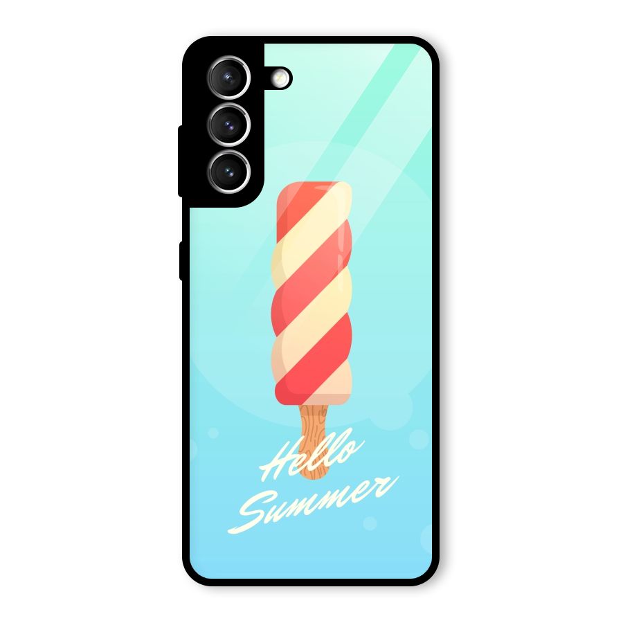 Hello Summer Glass Back Case for Galaxy S21 5G