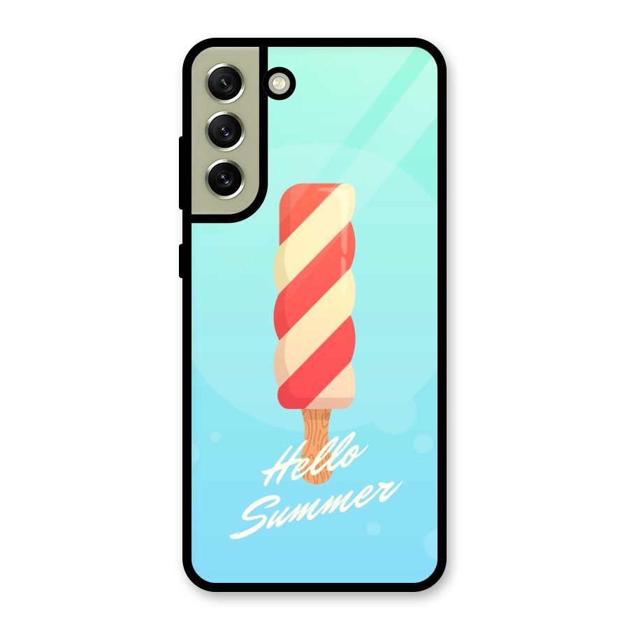 Hello Summer Glass Back Case for Galaxy S21 FE 5G
