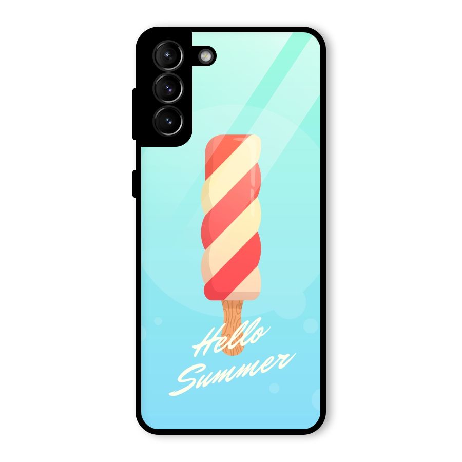Hello Summer Glass Back Case for Galaxy S21 Plus