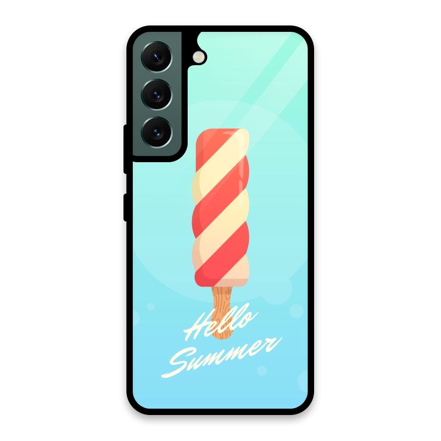 Hello Summer Glass Back Case for Galaxy S22 5G