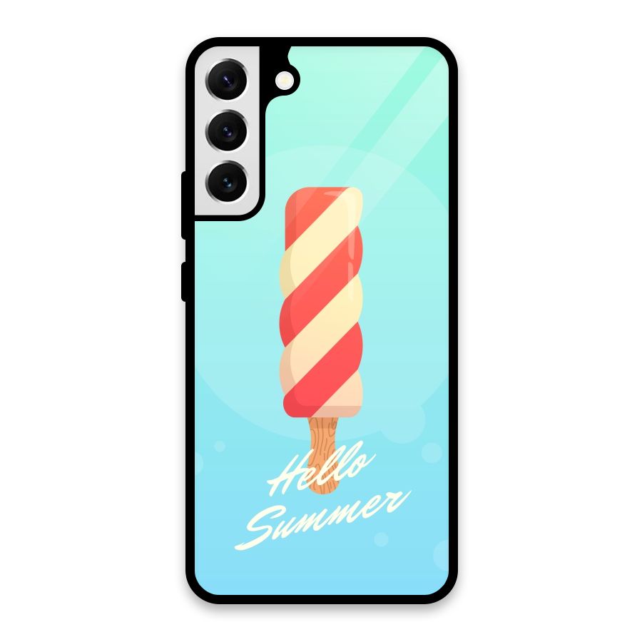 Hello Summer Glass Back Case for Galaxy S22 Plus 5G