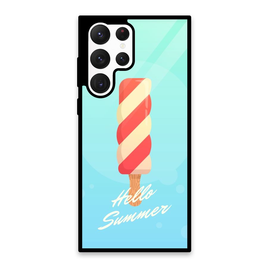 Hello Summer Glass Back Case for Galaxy S22 Ultra 5G