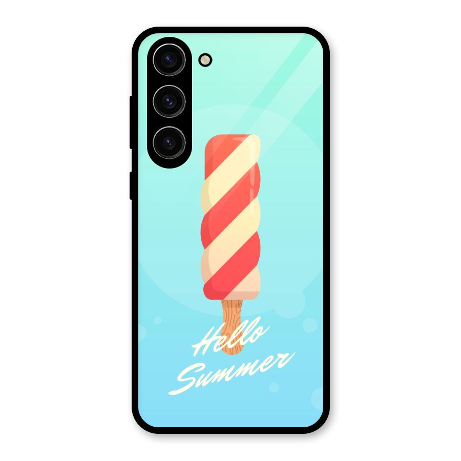 Hello Summer Glass Back Case for Galaxy S23 Plus