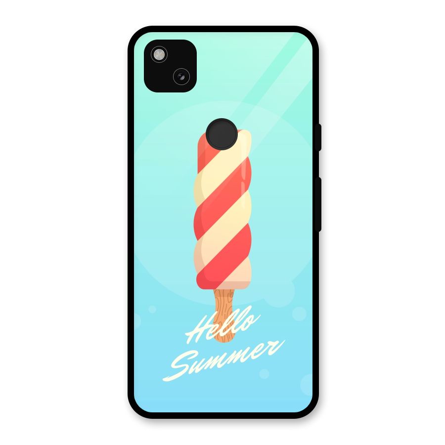 Hello Summer Glass Back Case for Google Pixel 4a