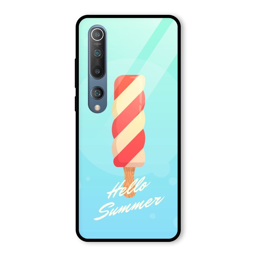 Hello Summer Glass Back Case for Mi 10