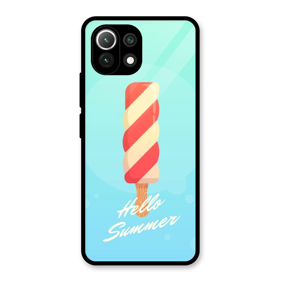 Hello Summer Glass Back Case for Mi 11 Lite