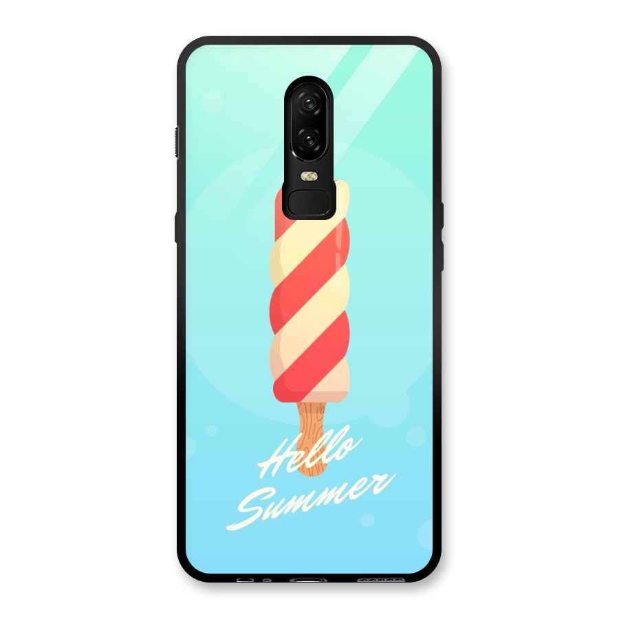 Hello Summer Glass Back Case for OnePlus 6