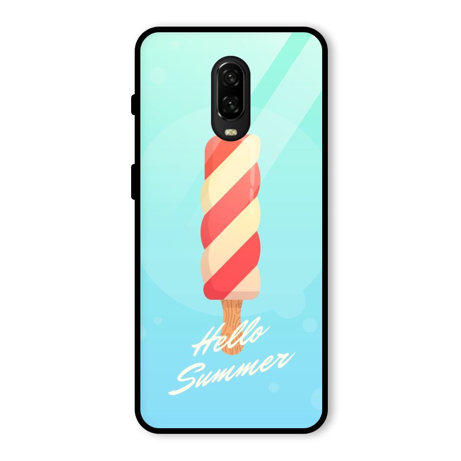 Hello Summer Glass Back Case for OnePlus 6T