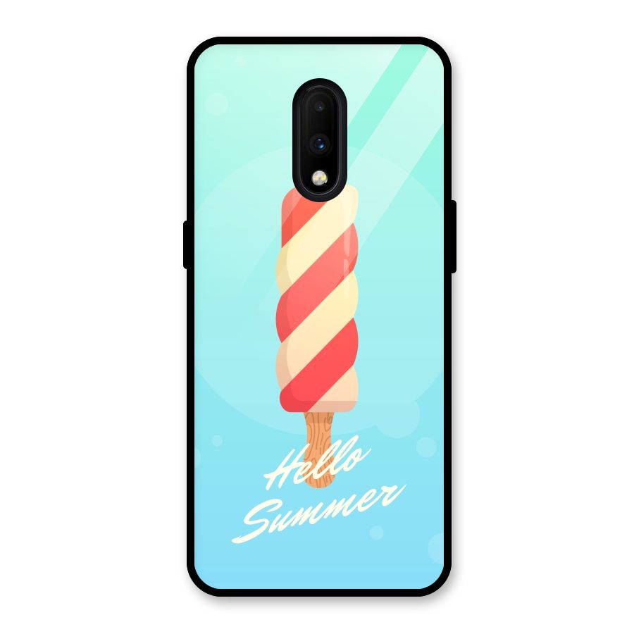 Hello Summer Glass Back Case for OnePlus 7