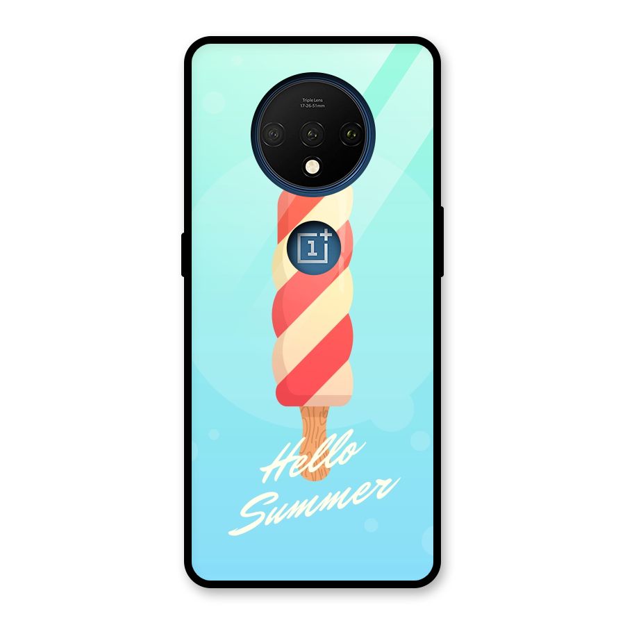 Hello Summer Glass Back Case for OnePlus 7T