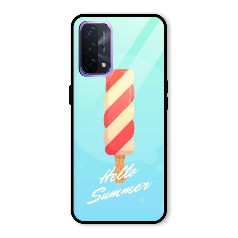 Hello Summer Glass Back Case for Oppo A74 5G