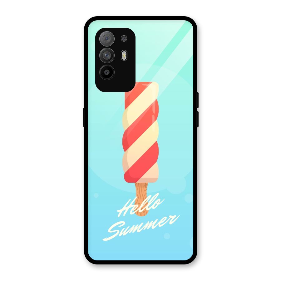 Hello Summer Glass Back Case for Oppo F19 Pro Plus 5G