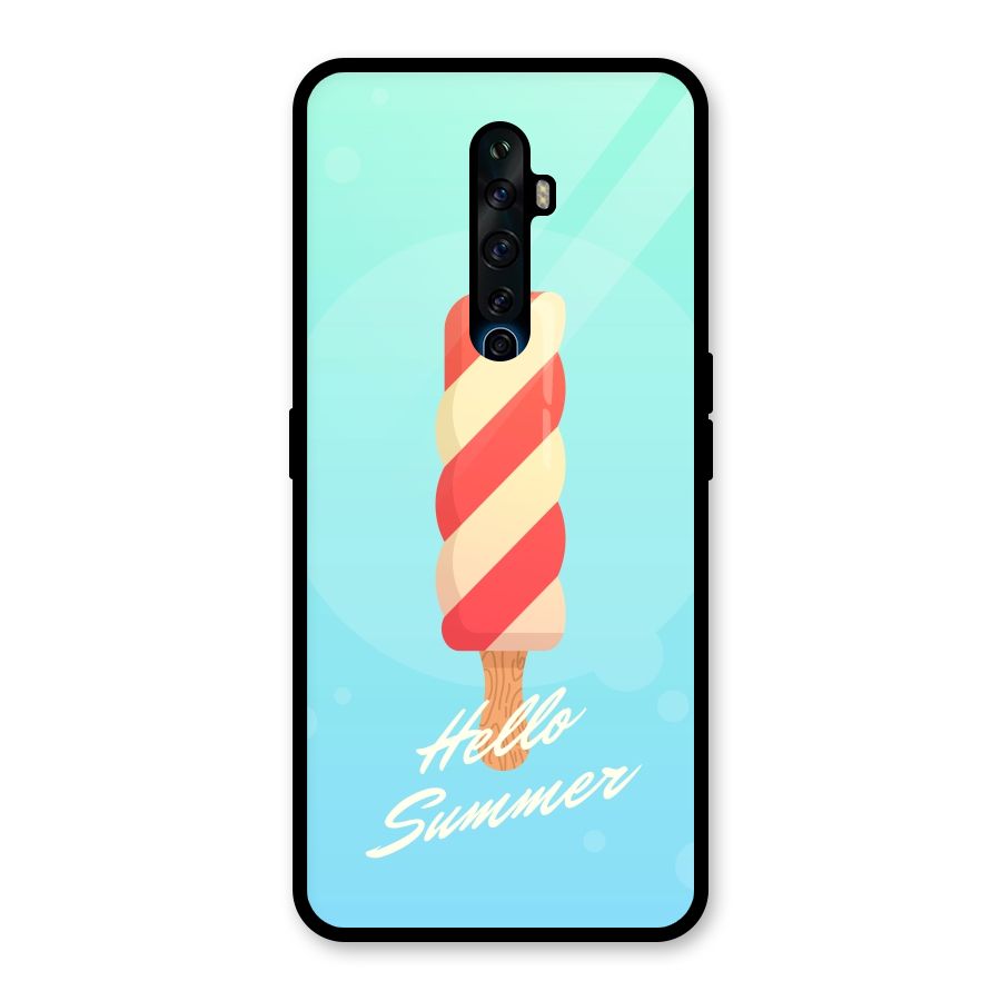 Hello Summer Glass Back Case for Oppo Reno2 F