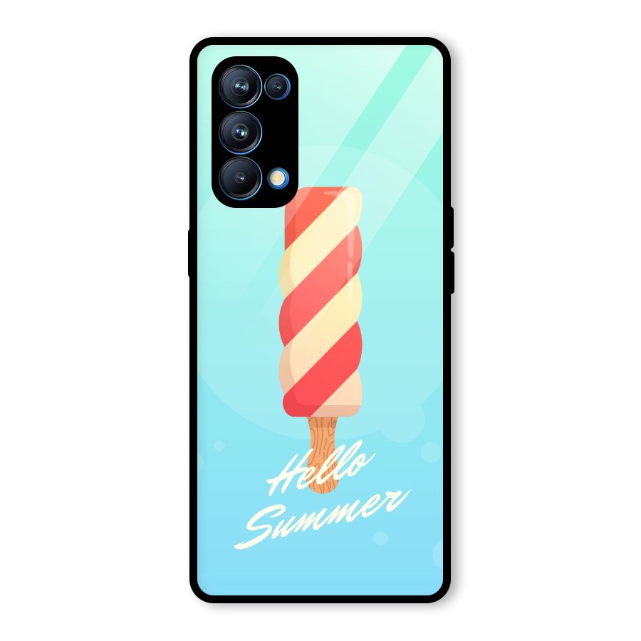 Hello Summer Glass Back Case for Oppo Reno5 Pro 5G