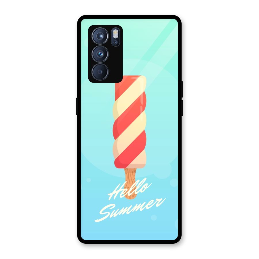Hello Summer Glass Back Case for Oppo Reno6 Pro 5G