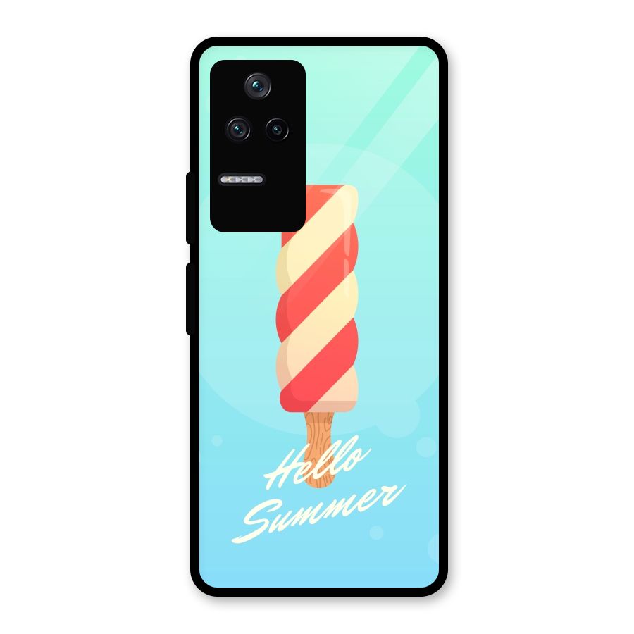 Hello Summer Glass Back Case for Poco F4 5G