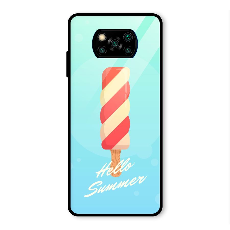 Hello Summer Glass Back Case for Poco X3 Pro