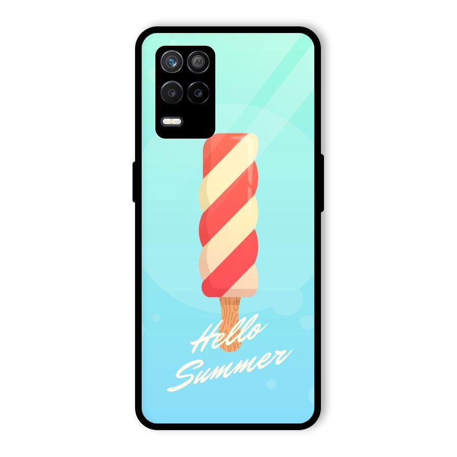 Hello Summer Glass Back Case for Realme 8 5G