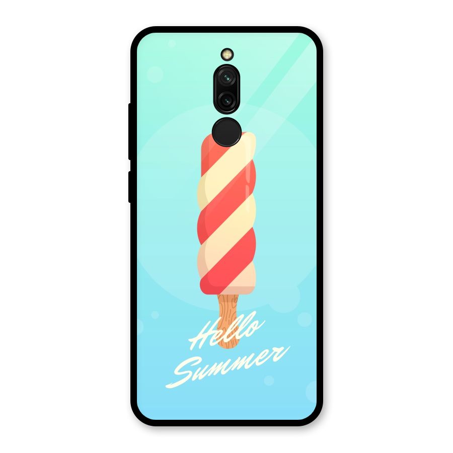 Hello Summer Glass Back Case for Redmi 8