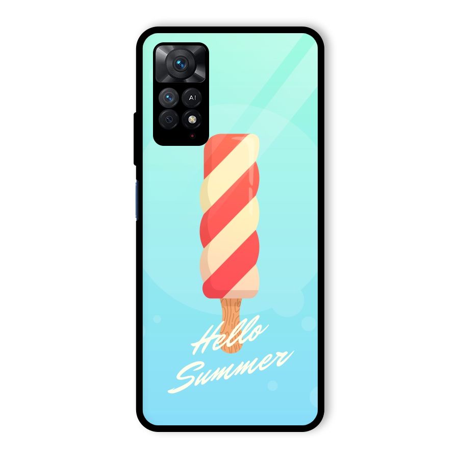Hello Summer Glass Back Case for Redmi Note 11 Pro