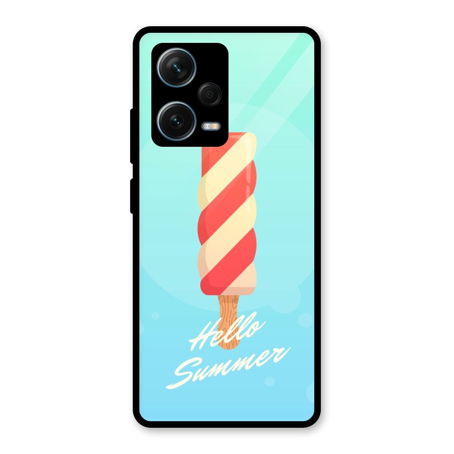 Hello Summer Glass Back Case for Redmi Note 12 Pro Plus 5G