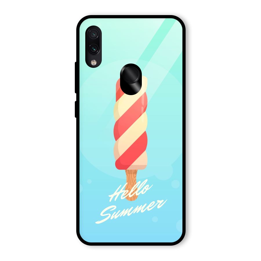 Hello Summer Glass Back Case for Redmi Note 7 Pro