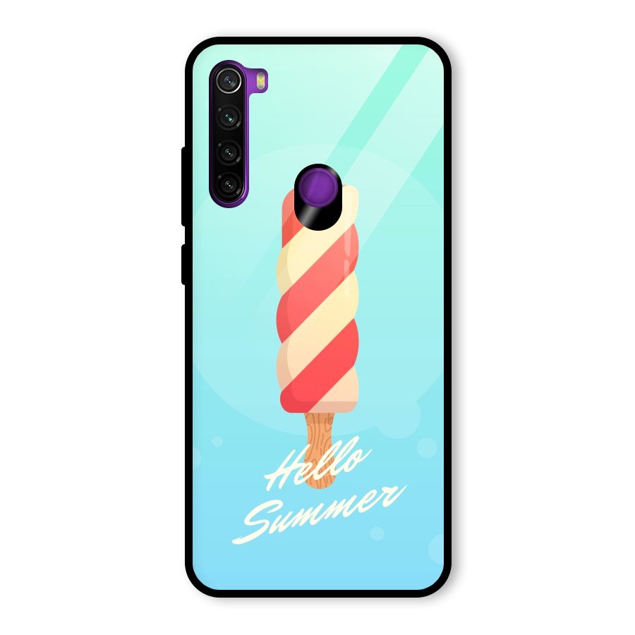 Hello Summer Glass Back Case for Redmi Note 8