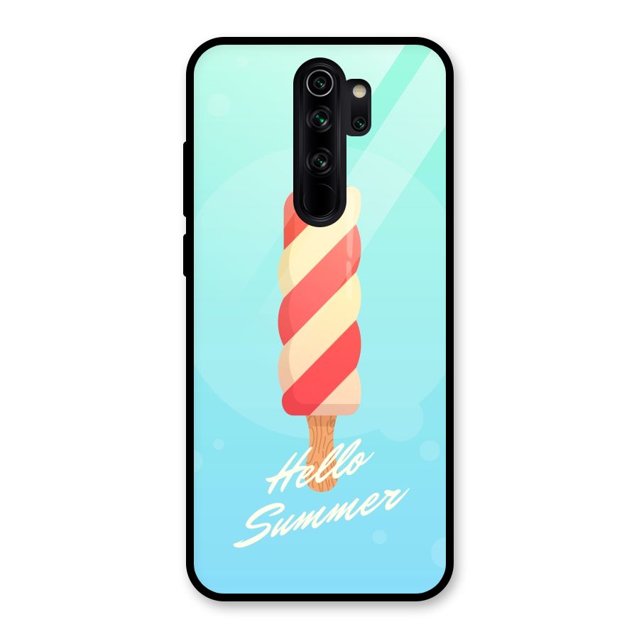 Hello Summer Glass Back Case for Redmi Note 8 Pro