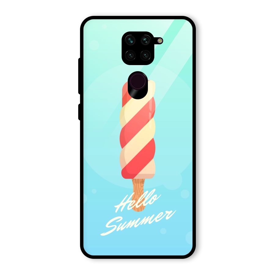 Hello Summer Glass Back Case for Redmi Note 9
