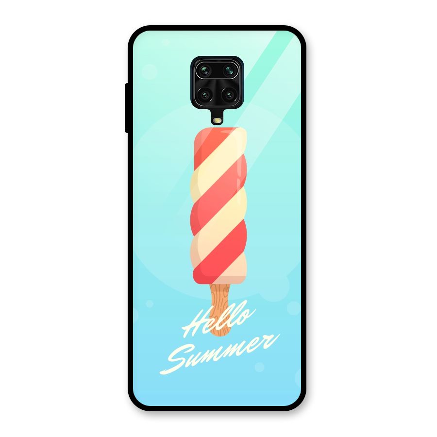Hello Summer Glass Back Case for Redmi Note 9 Pro