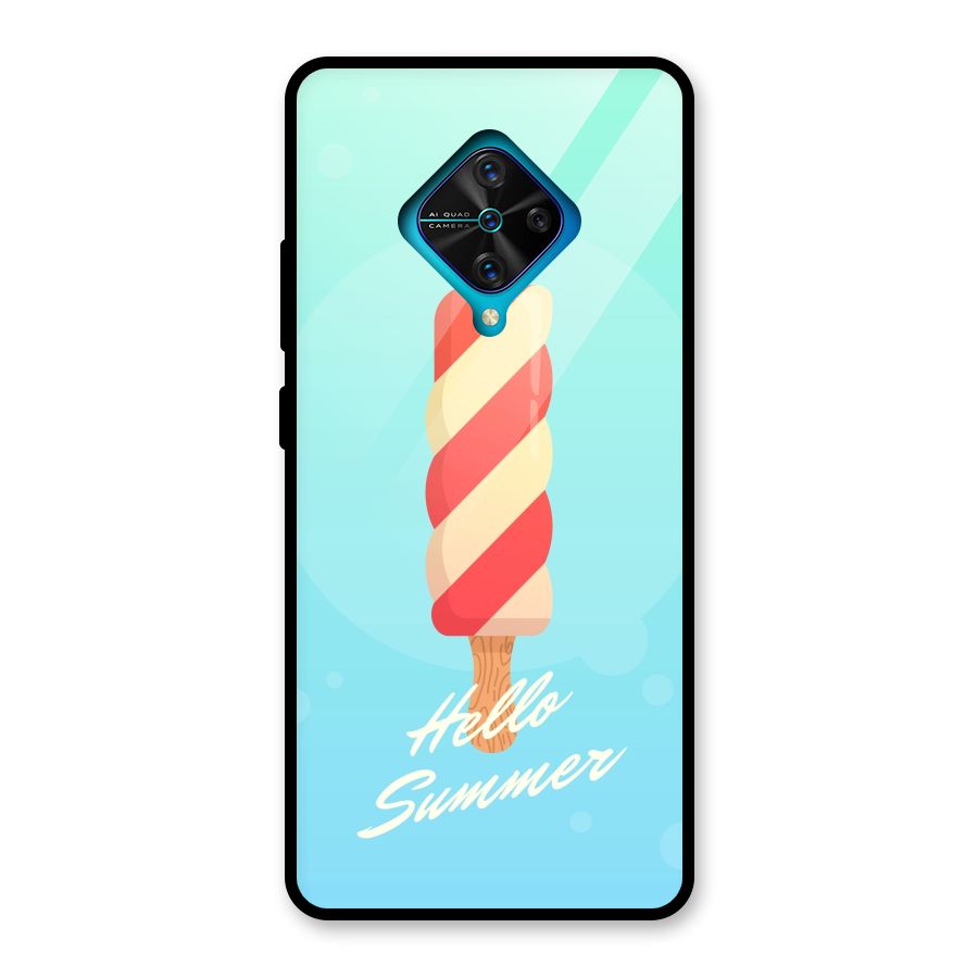 Hello Summer Glass Back Case for Vivo S1 Pro