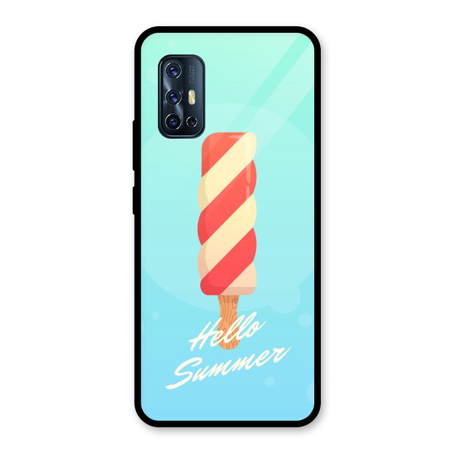 Hello Summer Glass Back Case for Vivo V17